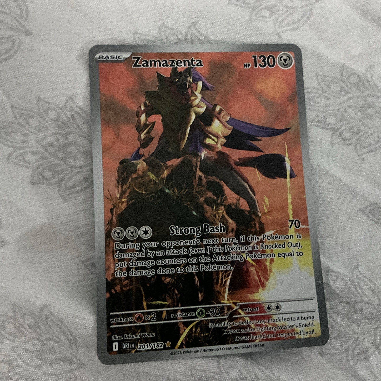 Zamazenta 201/182 Illustration Rare Destined Rivals Pokemon NM