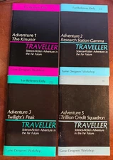 Game Designers Workshop Traveller Double Adventure 1 , 2, 3, 5- VGC - RPG