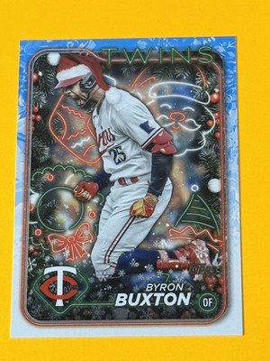 2024 Topps Holiday Byron Buxton Santa Hat Variation H114 Minnesota Twins