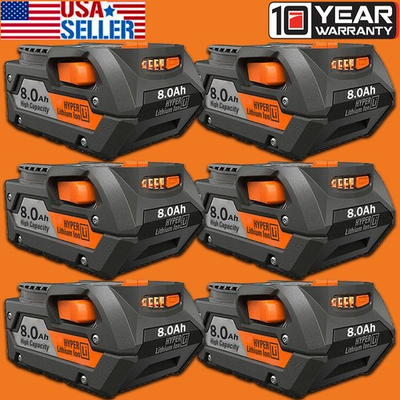 #ad PACK For Ridgid 18V R840087 8.0Ah Lithium Battery Rigid 18 Volt R840085 R840083 $24.98