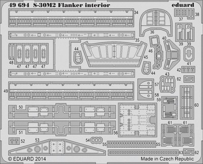 (EDP49694) - *** Eduard Photoetch 1:48 - S-30M-2 Flanker Interior (Aca)