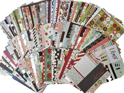 HUGE LOT [126 SHEETS] New Set  [SIMPLE STORIES] SCRAPBOOK PAPER  (Save 80%)