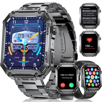 Smartwatch Herren Männer mit Telefonfunktion Armbanduhr Watch für Android iOS