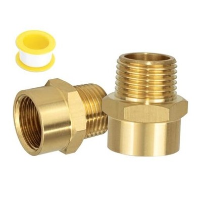 G 1/2 (BSP) Female Thread to US 1/2 NPT Male Thread Brass Pipe Fitting 