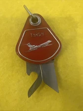 USSR Opener beer bottle Folding Knife TU 154 Soviet pocket Keychain