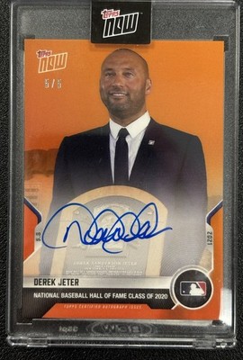 2021 Topps Now - Derek Jeter #776E Orange /5  Auto SSP Yankees HOF