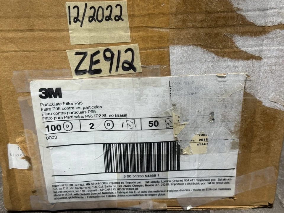 Box of 50 3M 2078 P95 Particulate Filter Nuisance Level Organic Vapor/Acid Gas - Image 4 of 4