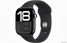 Apple Watch Series 10 (42 mm) Diamantschwarz > GPS Smartwatch 3 Jahre Gewähr