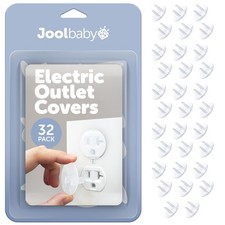 Jool Baby Outlet Covers 32 Pack for Child Safety - Easy Adult Removal,...