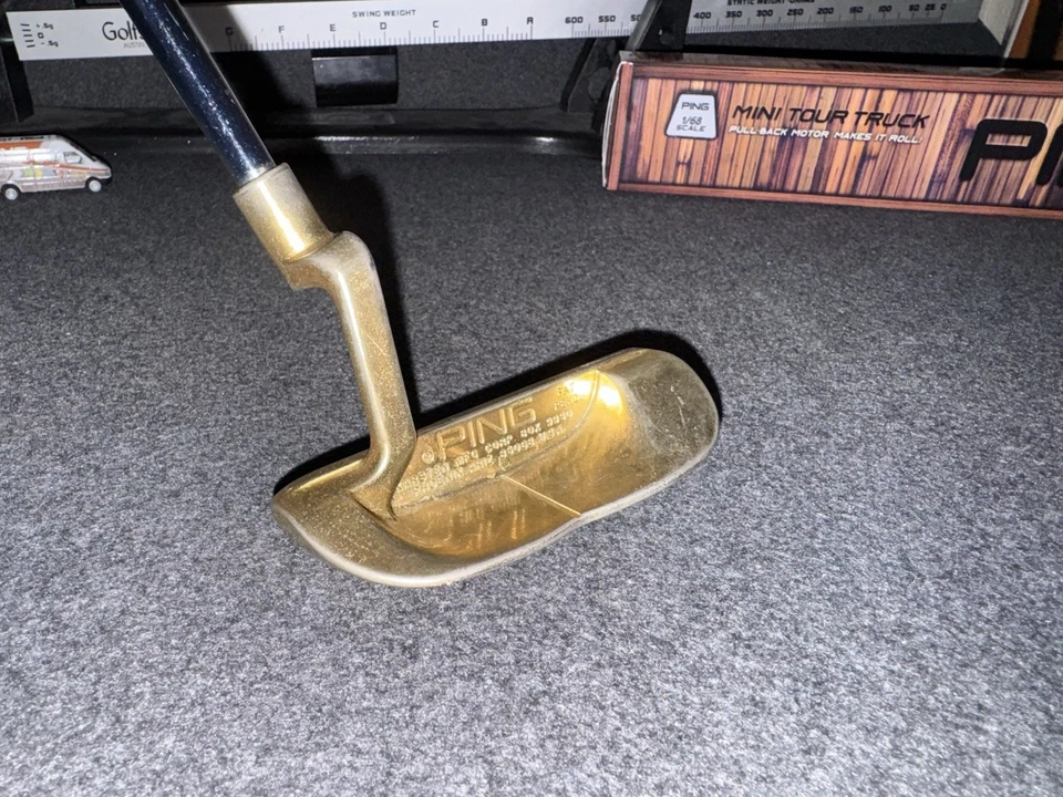 Ping 1979 GHO Sammy Davis Jr Gold Plated B60 Putter All Original - Image 3 of 4