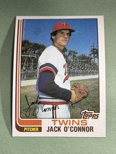 Jack O'Connor Rookie 1982 Topps Minnesota Twins #353 II906