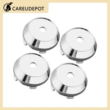 4 Pcs  60mm Dia. Silver Tone 5 Clips Automotive Wheel Center Tyre Hub Caps Cover