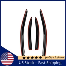 Wind Deflector For Mitsubishi Lancer 08-17 3D Wavy 4Pcs JDM Mugen Style Tape-on