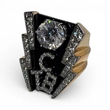 Elvis TCB Ring / Lowell Hays Gold Plated / Size 10 / Direct From Memphis 