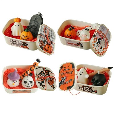 Halloween Handmade Fragrance Candle, Delicate Pumpkin Ghost-shaped Candle Set
