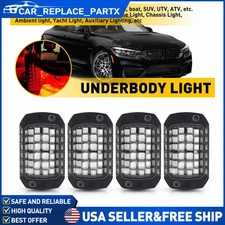 4x Red 36LED Rock Lights Pods Multicolor Underbody Glow Lamp for Car Truck EOOK