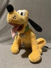 Disney Store Pluto If Found Return to Mickey Mouse 11" Stuffed Plush