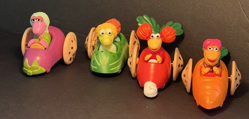 MCDONALDS 1988 FRAGGLE ROCK COMPLETE SET OF 4 VEGETABLE CARS HAPPY MEAL Vintage - Picture 1 of 19
