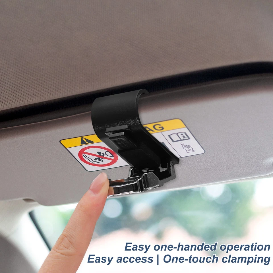 1 Pcs Sunglasses Holders for Car Visor Sunglasses Holder Clips, Silver - Imagem 4 de 4