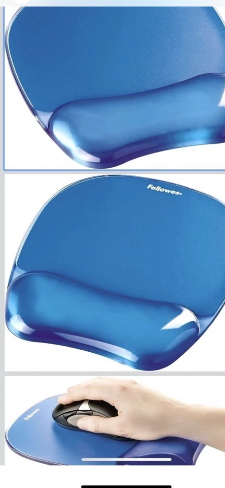 Fellowes Gel Crystals Blue Mouse Pad With Wrist Rest SALE! - Image 3 of 4