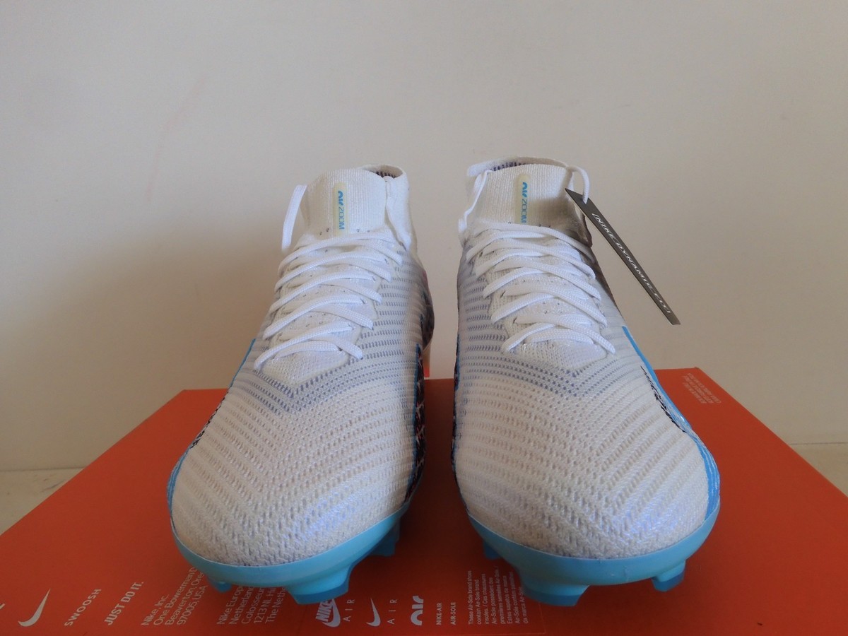 Nike Zoom Mercurial Superfly 9 Elite Fg P White-Blue-Pink Sz  display picture 1