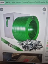 WCM Strapping Packaging Strapping, Pallet Straps, 5/8" x 1500 ft, Green