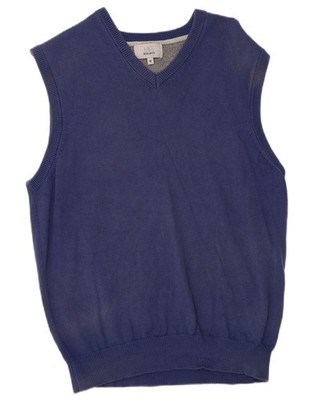 Marks & Spencer Mens Regular Fit Vest Tank Top Medium Blue Cotton BC23