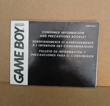 Game Boy Consumer Information And Precautions Booklet Fold Out U/DMG-USA-7