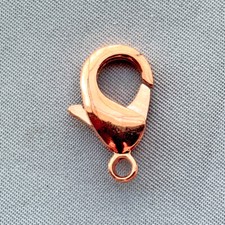 Lobster Claw Clasps 19x12mm Rose Copper Plated Alloy Q4 Per Pkg