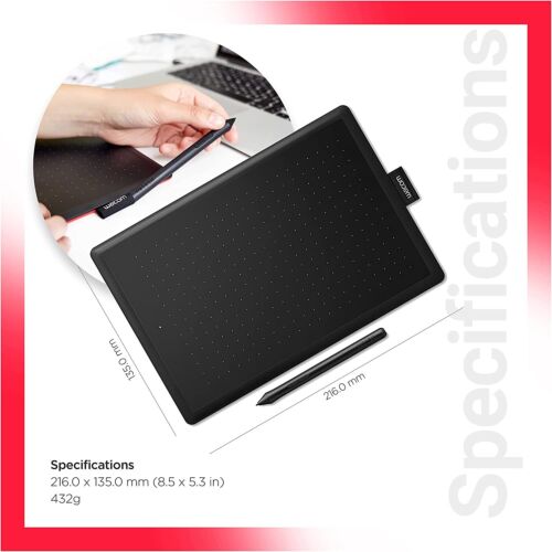 Wacom One by Wacom medium CTL-672 / K0-C Pen Tablet Pen Input Only Model New - Picture 3 of 6