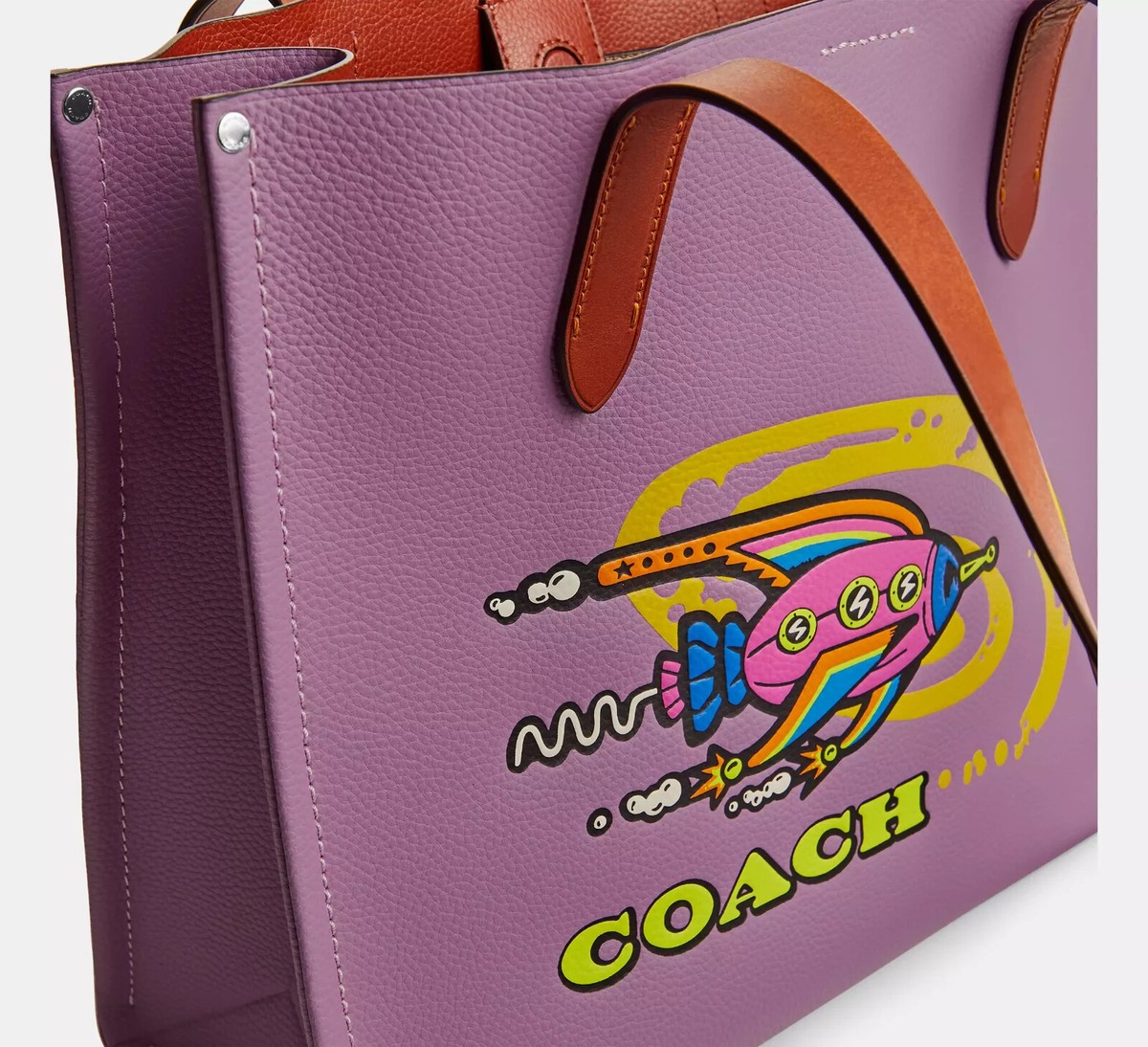 バッグ COACH Mercedes collaboration tote bag COACH Cosmic Coach Relay Tote Bag 34 With Rocket CN604 for