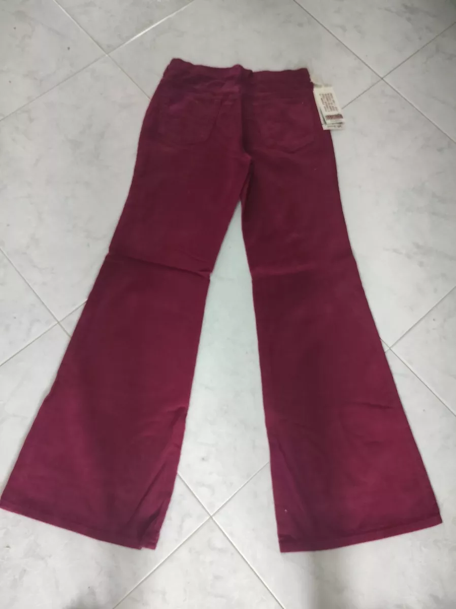 Pantaloni a zampa best sale bordeaux