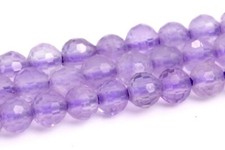 3MM Natural Amethyst Gemstone Beads Grade AAA Faceted Round Loose Beads 15.5"