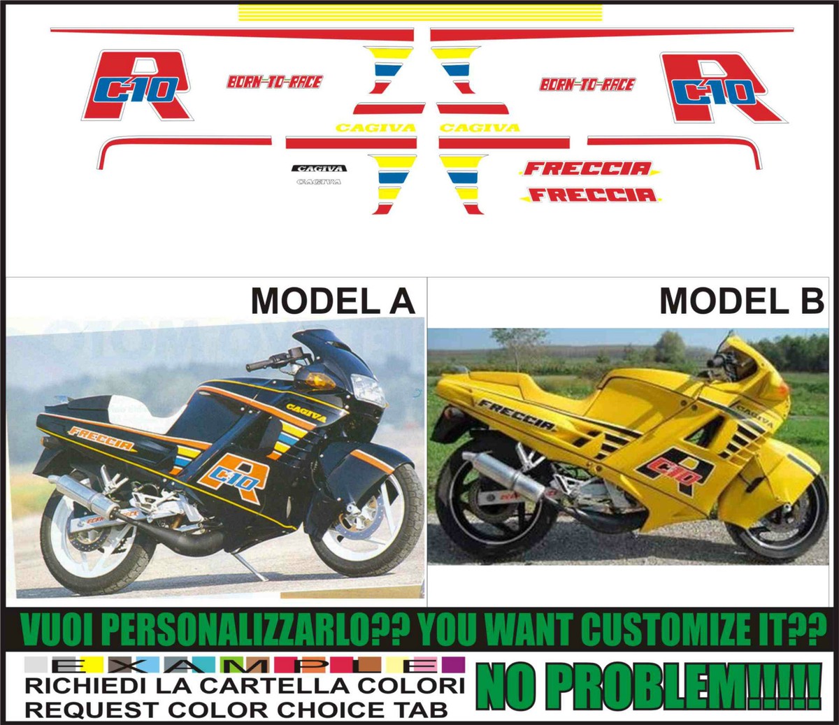 ADESIVI FRECCIA C10 R 1988 KIT COMPATIBILE