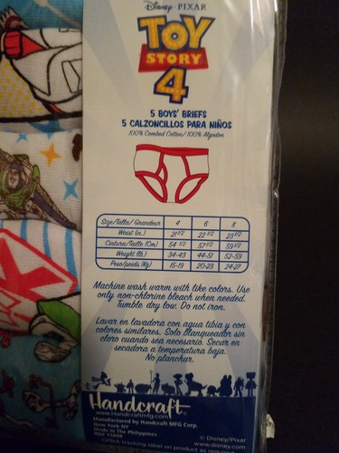 Disney PIXAR Toy Story 4 Boys' Cotton Briefs, Size 4 (5 Pack) - Picture 2 of 2