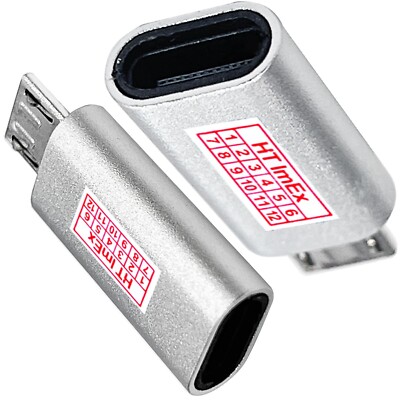 Silber - Type C Female to Micro USB Male Converter USB C Adapter Konverter BEST