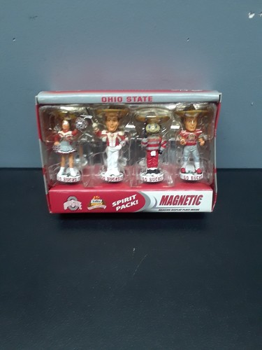 N I B Ohio State Buckeyes Spirit Pack Bobbleheads Magnetic - Picture 2 of 7