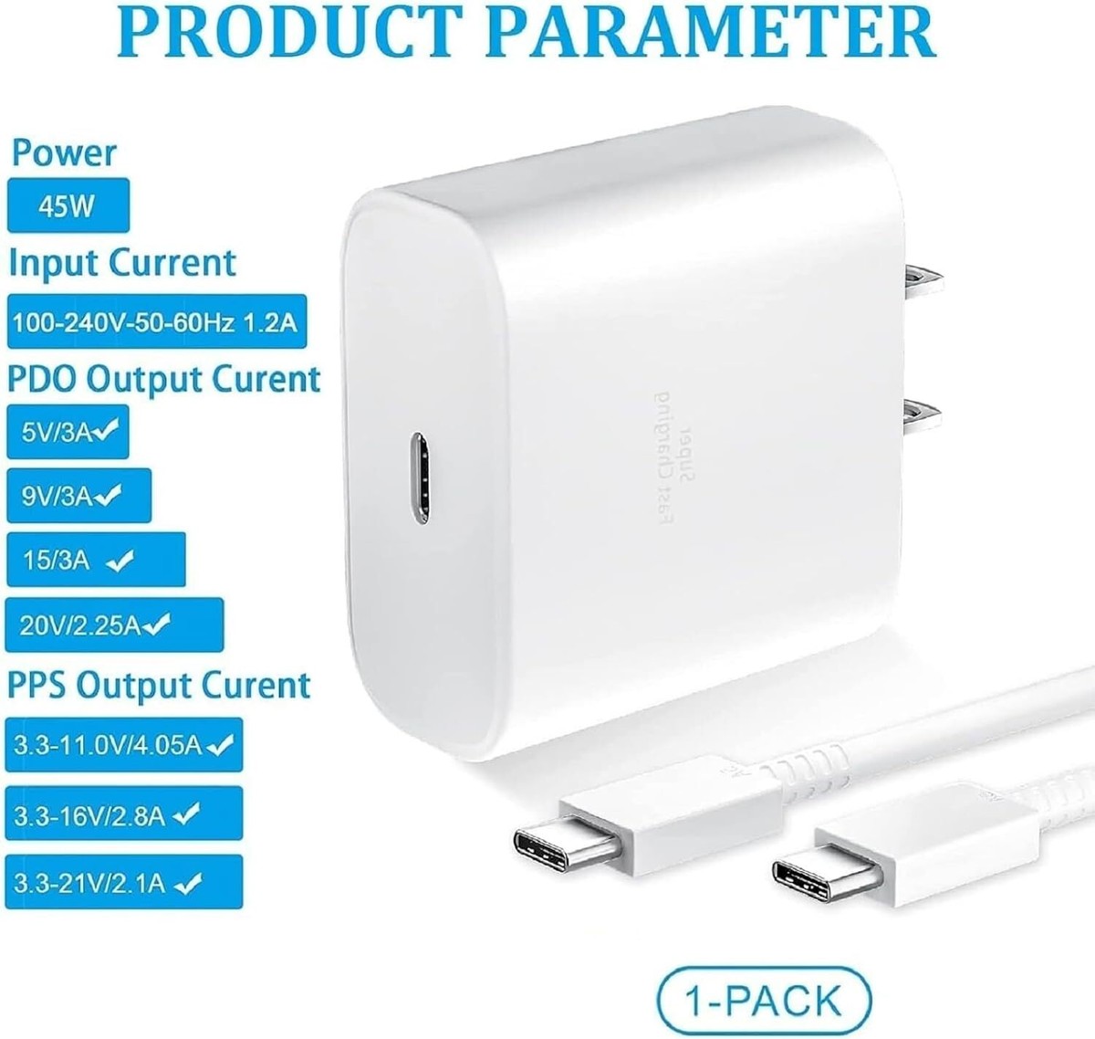 45W USB C Fast Charger For Motorola moto g stylus (2020) -Super Fast