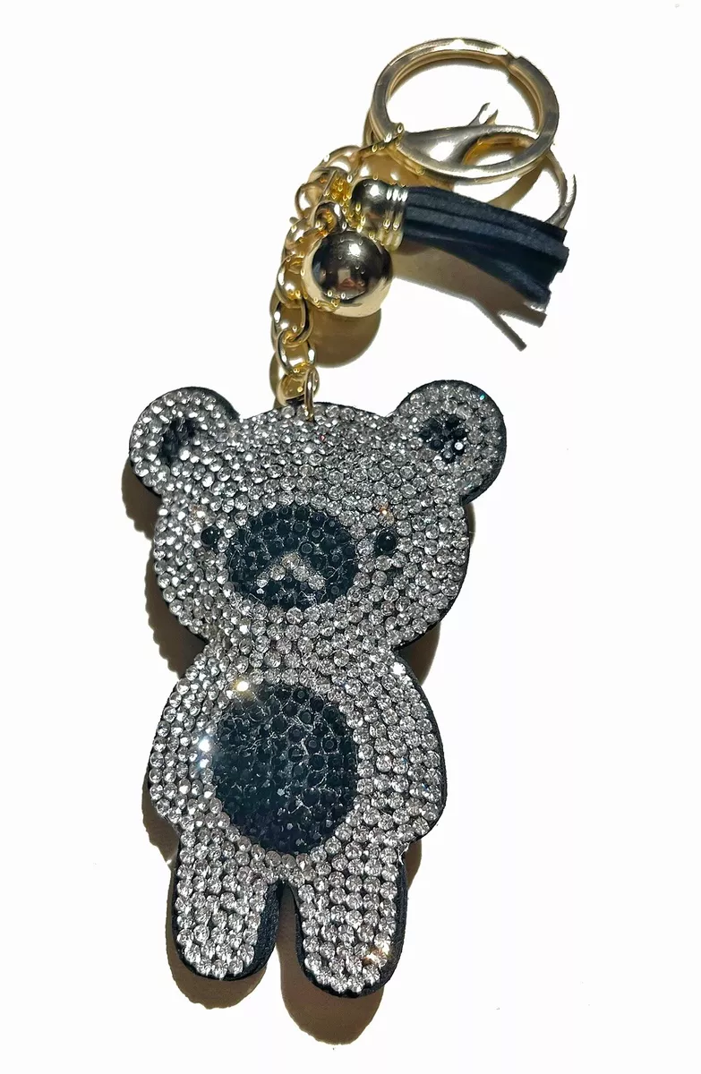 Rhinestone Bear Keychain