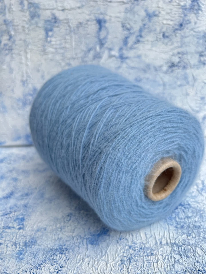 Angora Rabbit bland yarn on cone 55/35/10% Merino/Angora/PA, per 100g (3.52oz) - Image 4 of 4