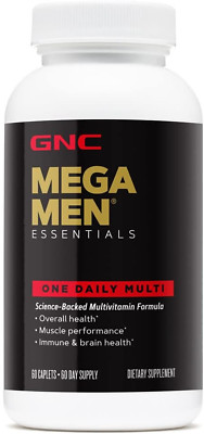 GNC Mega Men Essentials One Daily Multivitamin, Supports Overall Health 60 Count