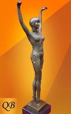 ART DECO FIGURINE BRONZE SCULPTURE STATUE DOURGA CHIPARUS FEMALE EROTIC LADY