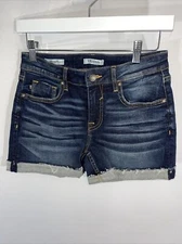 Vigoss Jean Cut Off Shorts Women 25 Blue Jagger Denim Dark Wash Festival Western