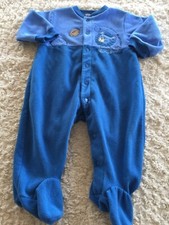 Carters Boys Blue Football Lion Fleece Long Sleeve Pajamas 9 Months
