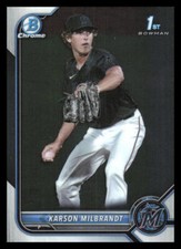 2022 Bowman Chrome Draft Karson Milbrandt #BDC-87 Miami Marlins