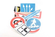 Konvolut Lehrmittel Fahrschule Karton OVP Verkehrszeichen Hinweisschilder Retro