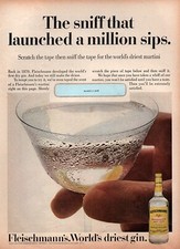 1972 Fleischmann's Dry Gin "Scratch & Sniff" Original Color Ad