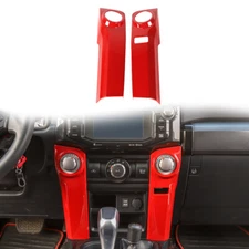 Red Air Conditioner Control Panel Cover Trim Accessories For 4Runner SUV 2010-20