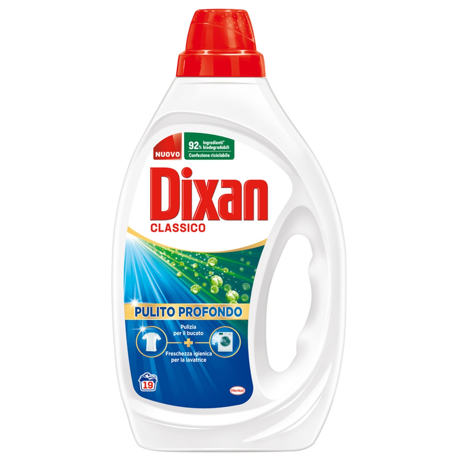 DIXAN DETERSIVO LIQUIDO CLASSICO 19 LAVAGGI PULIZIA PROFONDA FRESCHEZZA