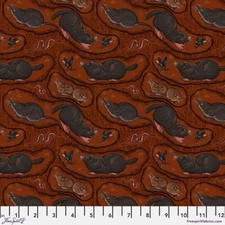 Free Spirit Garden Bed by Rachel Hauer PWRH107 Brown Mole  Cotton